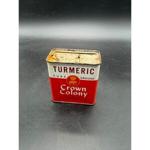 Vintage Crown Colony Pure Ground Turmeric Tin